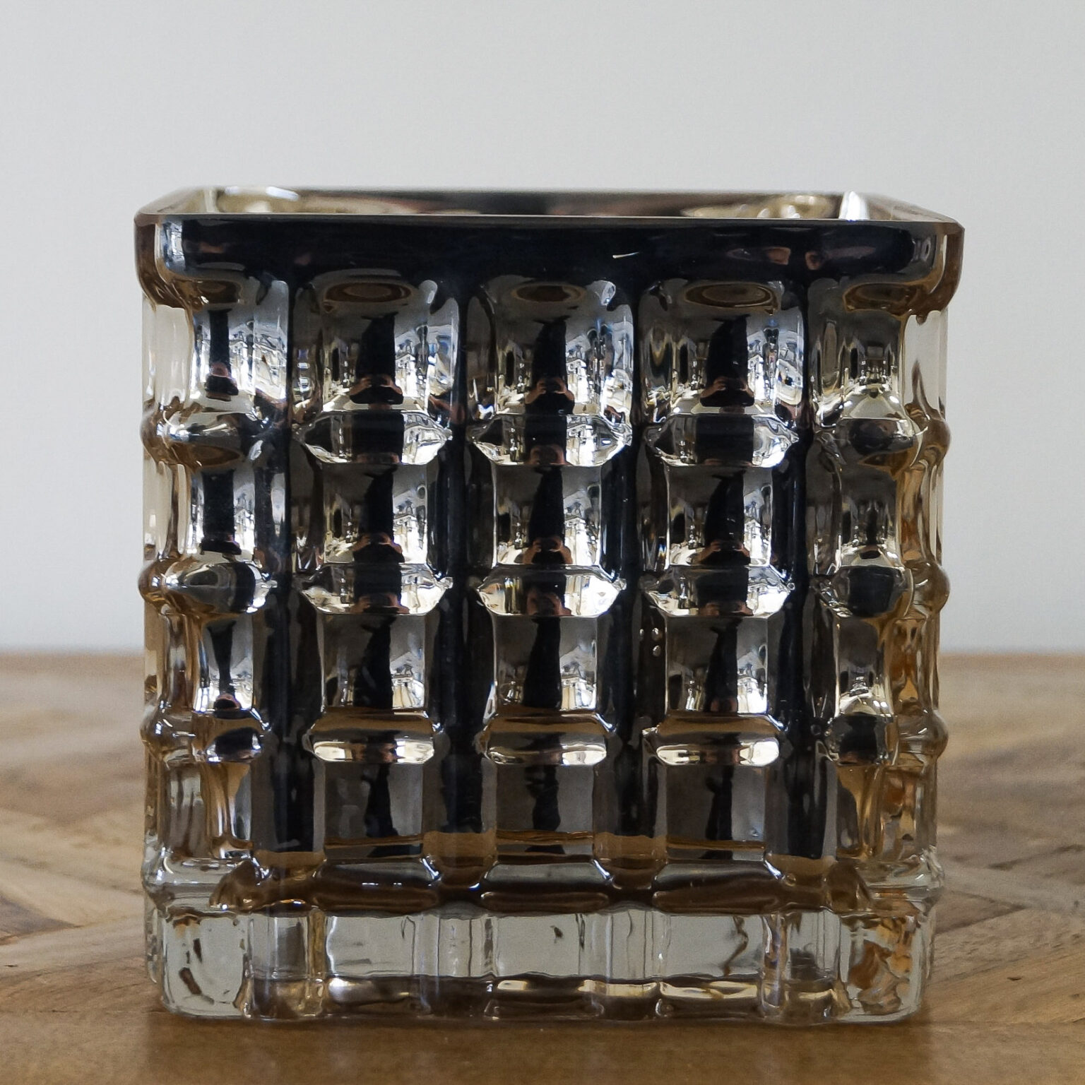 Large Gold Square Tea-light Holder
