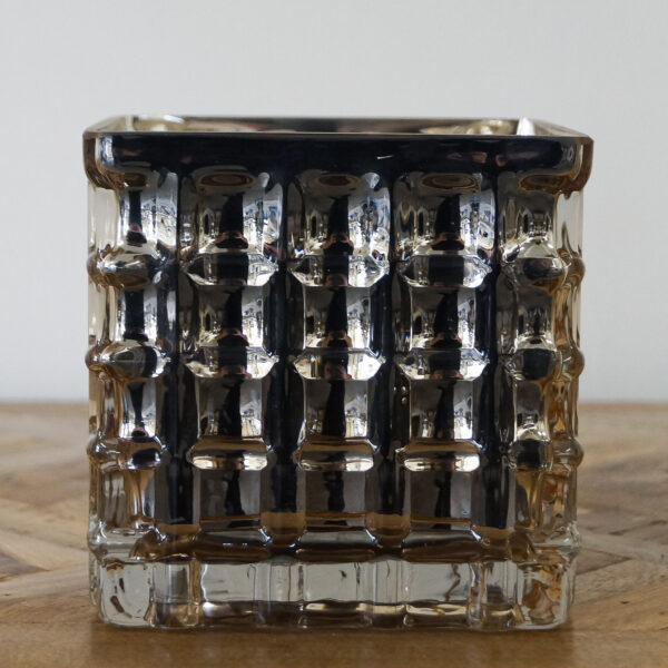 Large Gold Square Tea-light Holder
