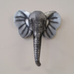 Small Silver Elephant Head