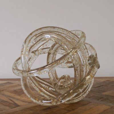 Gold Glitter Glass Knot