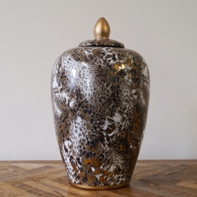Small Leopard Print Jar