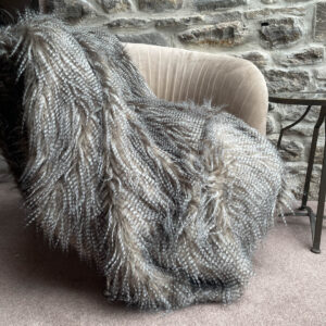 Speckled Faux Fur Throw