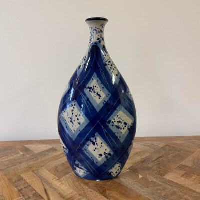 Hand Painted Blue Vase