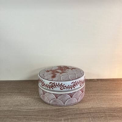 Red Dragon Ceramic Trinket Box