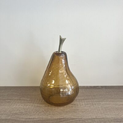 Small Amber Glass Pear