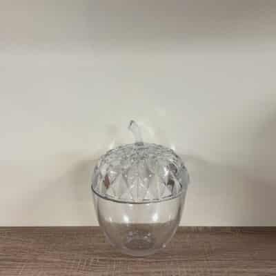 Glass Acorn Lidded Jar